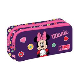 PENCIL CASE 2ZIPPERS 21Χ6Χ9CM MINNIE CUTIE