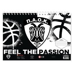PAINTING BLOCK PAOK BC 23X33 40SH  STICKERS-STENCIL-2 COLORING PG  2DESIGNS