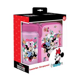 LUNCH BOX PP 800ML & WATER CANTEEN ALUMINIUM 500ML SET MINNIE