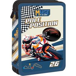 Σχολική Κασετίνα Διπλή Γεμάτη Must Team Pole Position
