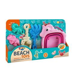 BEACH BUCKET FOLDABLE UNICORN SET 5PCS 48X6X44CM 2DES LUNA