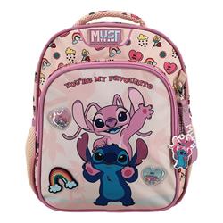 School Backpack Kindergarten Disney Stitch - Angel You Are My Favourite Must Team 2 Compartments