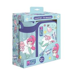 Lunch Set Must Team Mermaid Time Lunch Box -Water Canteen PP