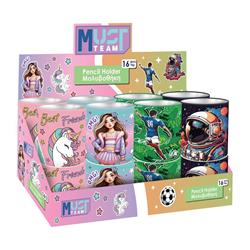 PENCIL TUBE 10X11CM MUST TEAM 4COLORS