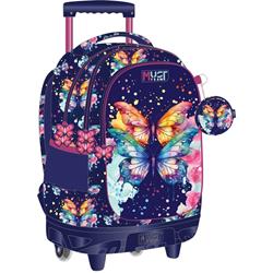 TROLLEY BAG MUST TEAM 34Χ20Χ44 3CASES BUTTERFLY