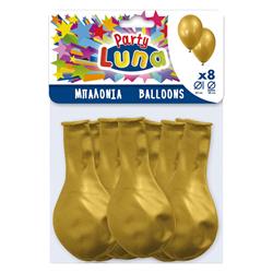 BALLONS 8PCS 26CM GOLD