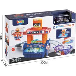PARKING LOT LUNA TOYS WITH 1 METALLIC CAR CHANGING COLOR 30X9X19CM