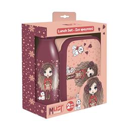 ΦΑΓΗΤΟΔΟΧΕΙΟ PP 800ML & ΠΑΓΟΥΡΙ ΑΛΟΥΜΙΝΙΟΥ 500ML ΣΕΤ MUST TEAM WINTER GIRL