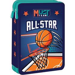 Σχολική Κασετίνα Διπλή Γεμάτη Must Team Basketball