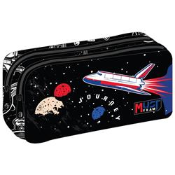PENCIL CASE MUST ENERGY 21X6X9CM 2ZIPPERS ROCKET