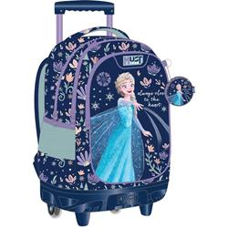 Σχολική Τσάντα Τρόλεϊ Δημοτικού Disney Frozen Always Close To The Heart Must Team 3 Θήκες