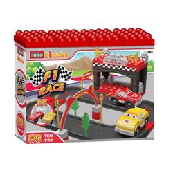 F1 Race Set Luna Toys with 50Pcs Blocks