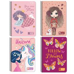 SPIRAL NOTEBOOK A4 3S 90SH MUST TEAM RAINBOW