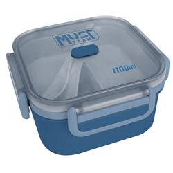 LUNCH BOX 1100ML PP WITH SPOON & FORK 16,6X16,6X8,8CM MUST 3COLORS