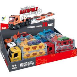 TRANSPORTATION TRUCK WITH 1 CAR METALLIC 6COL LUNA