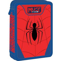 DOUBLE DECKER PENCIL CASE FILLED 15X5X21CM SPIDERMAN WEB
