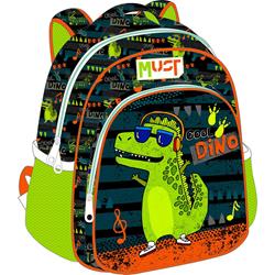 BACKPACK MUST TEAM 27X10X31CM 2CASES  MUSIC DINO