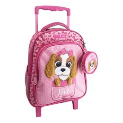 Σχολική Τσάντα Τρόλεϊ Νηπίου Must Team Dog With Pink Bow 2 Θήκες