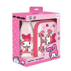 LUNCH BOX PP 800ML & WATER CANTEEN ALUMINIUM 500ML SET MY MELODY