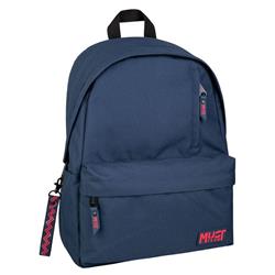 BACKPACK MUST TEAM MONOCHROME CLASSIC 32X17X42 SINGLE POCKET BLUE WITH FUCHSIA