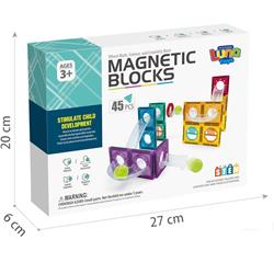 MAGNETIC BRICKS 45PCS 27X6X20CM LUNA
