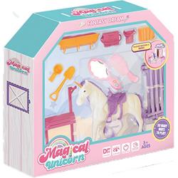 UNICORN SET PINK WITH ACCESSORIES 17PCS 33X6,5X28,5CM LUNA