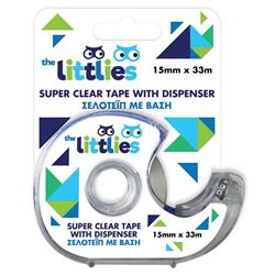 TAPE DISPENSER 15X33mm SUPER CLEAR