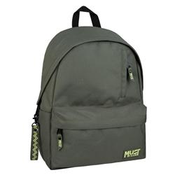 Backpack Must Team Monochrome Classic Olive with Light Green 1 Main Case