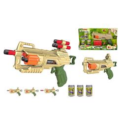 SOFT BULLET GUN WITH 6 SOFT BULLETS 18X5X25,8CM LUNA