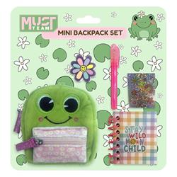 STATIONERY MINI BACKPACK SET 6PCS MUST TEAM FROG