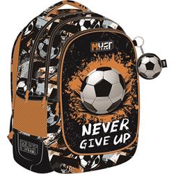 BACKPACK MUST TEAM 32X18X43CM 3CASES NEVER GIVE UP