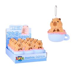 PLUSH HANGING CAPYBARA IN CUP 11X8X10CM LUNA