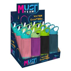 WATER CANTEEN 500ML PS WITH STRAW 6,5X21,5 MUST 4COLORS