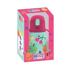 Vacuum Flask Stainless Steel Must Team Fruit Bowls 350 ml with handles and straw