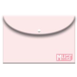 FOLDER WITH BUTTON A4 MUST PASTEL PINK