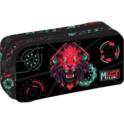 Σχολική Κασετίνα Βαρελάκι Must Team Lion Byte 2 Θήκες
