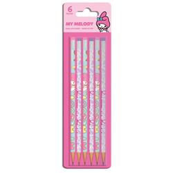 PENCIL WITH RUBBER MY MELODY BLISTER 6PCS