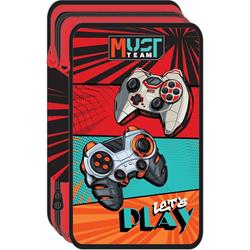 Σχολική Κασετίνα Τριπλή Γεμάτη Must Team Let's Play