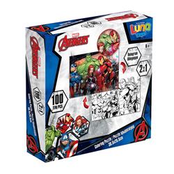 Coloring Puzzle Avengers 2Sides 100Pcs