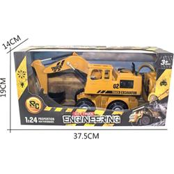 REMOTE CONTROL EXCAVATOR 1:24 27MHZ WITH LIGHT 37,5X14X19CM LUNA