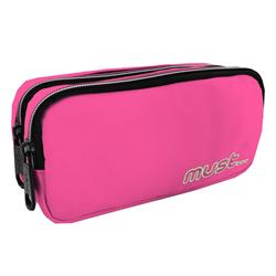 Κασετίνα Βαρελάκι Must Monochrome Plus rPET Ροζ Fluo 2 Θήκες