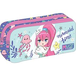 PENCIL CASE MUST TEAM 21Χ6Χ9 2ZIPPERS MERMAID TIME