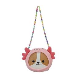 PLUSH SHOULDER BAG 20CM DOG SQUISHCUTIES LUNA