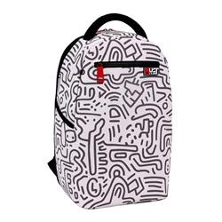 Teen Backpack Must Team Art Gray Doodle 1 Main Case