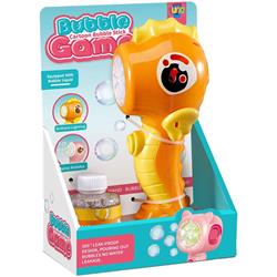BUBBLE GUN HIPPOCAMPUS WITH LIGHT 20X5X6CM 2DES LUNA