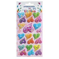 STICKERS 10X22CM HEARTS THE LITTLIES