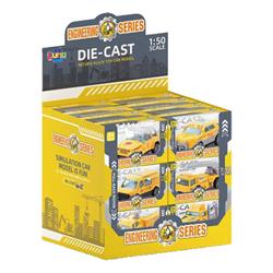 CONSTRUCTION VEHICLE DIE CAST 1:50 PULL BACK 11X4,2X6,5CM 6DES LUNA