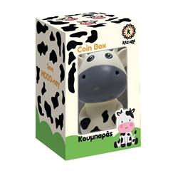 COIN BOX KAZURA 13X13X19CM LITTLE COW WHITE