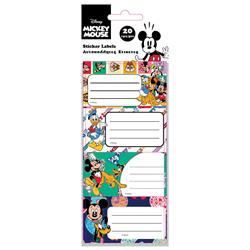 STICKER LABELS MICKEY 20PCS 5SHEETS