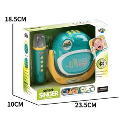 MICROPHONE WITH MUSIC, BLUE TOOTH & USB GREEN 23,5X10X18,5CM LUNA